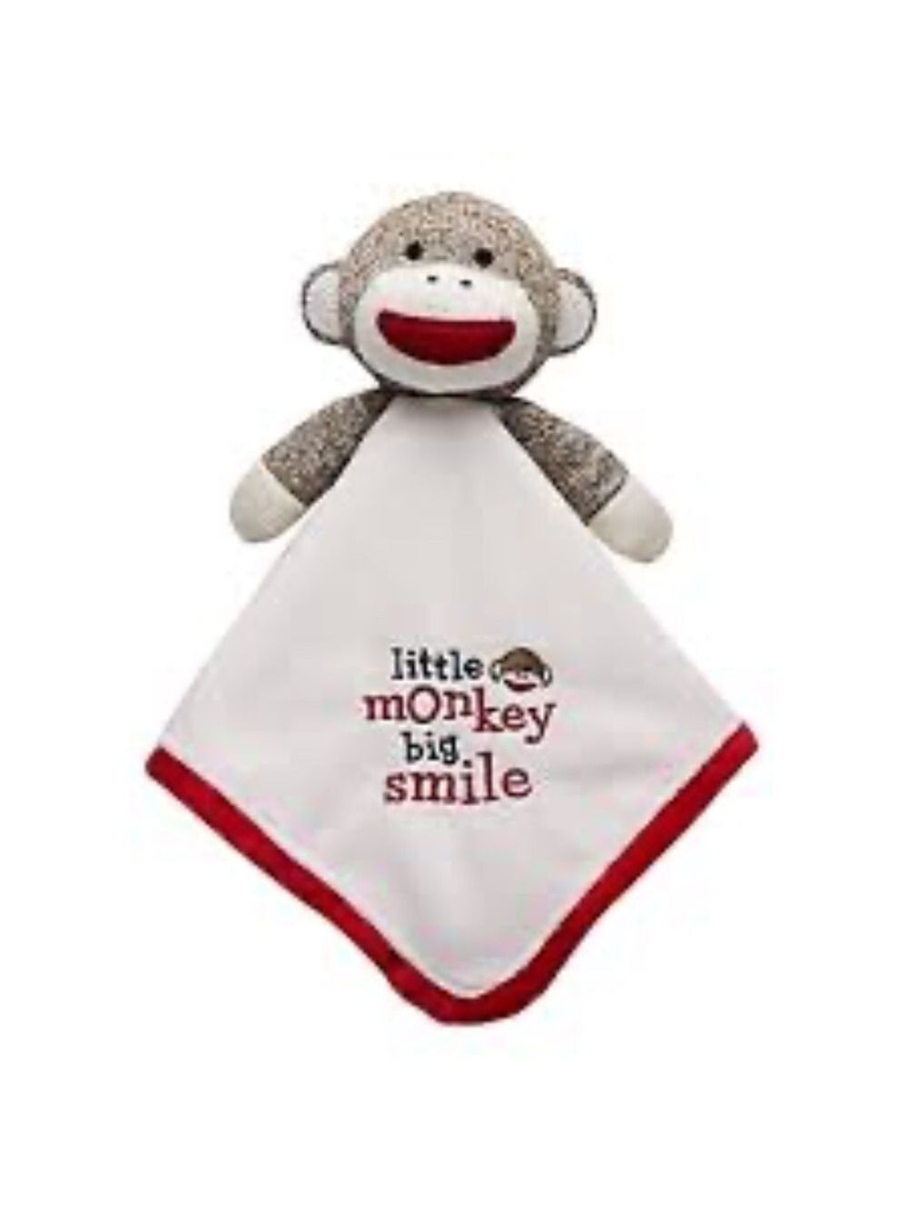 Baby Starters Sock Monkey Snuggle Buddy Security Blanket Lovey
